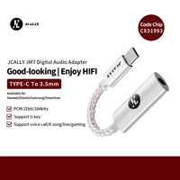 JCALLY JM7 USB TypeC/Lightning a Cable de Audio Digital de 3,5mm para Android/Apple ios adaptador de auriculares línea DAC AMP 32 bits/384KHz