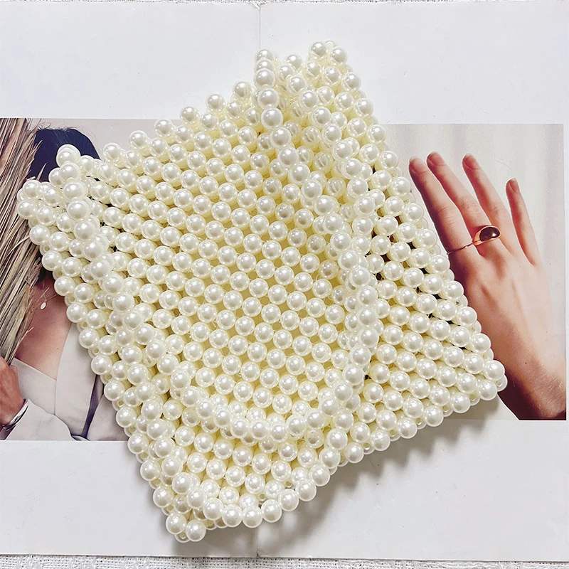 حقيبة لؤلؤ تقليد بسيطة أوروبية وأمريكية، حقيبة خرز أكريليك جديدة، حقيبة مربعة صغيرة متعددة الاستخدامات للجسم اليومي، إضافية