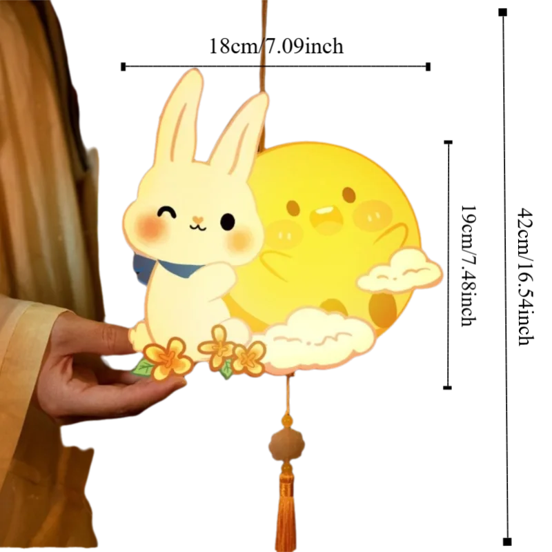 DIY Craft Middle Autumn Festival Lantern Waterproof PVC Festival Lantern Material Pack Handmade Luminous