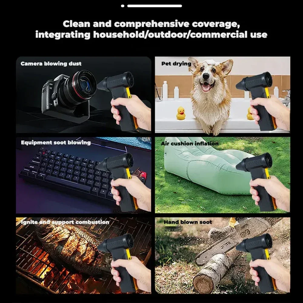 Wiederaufladbarer bürstenloser USB-Motor, Hochgeschwindigkeits-Turbo-gewalttätiges Luftgebläse, Staubgebläse, leistungsstarker elektrischer Ventilator 160000   U/min