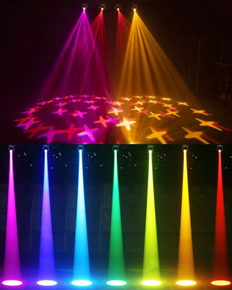 Imagem -06 - Alto Brilho 120w Led Moving Head Light Beam Spot Rainbow Effect 12 Luzes Padrão com Mais 12 Prism Super Brilhante Dmx 12ch