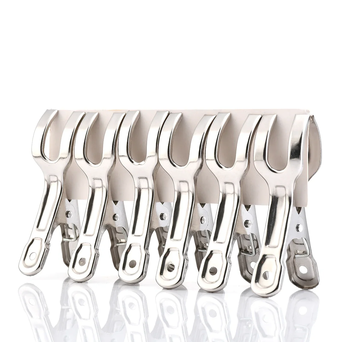 Pinces à linge en acier inoxydable, 6 pièces, pinces à linge, pinces à linge, Organization de la salle de bain à domicile, serviettes coupe-vent, chaussettes