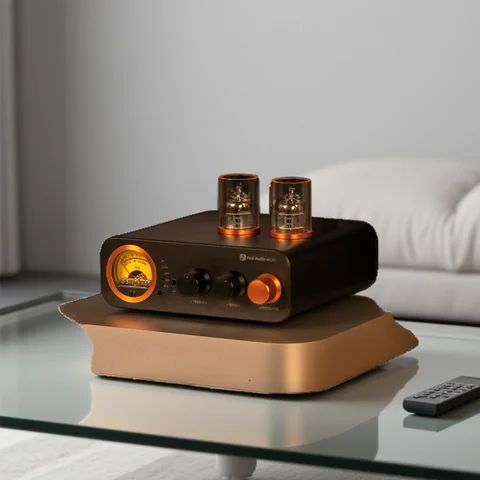 Fosi Audio MC331 2.0 Channel Bluetooth Stereo Integrated Tube Amplifier, Mini All-in-One DAC Audio Power Amp for Passive Speaker