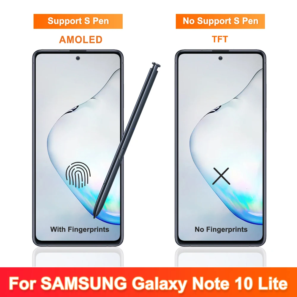 TFT For Samsung Galaxy Note 10 Lite Lcd Display N770 N770F/DS N770F/DSM Touch Screen Digitizer For Samsung note10 lite