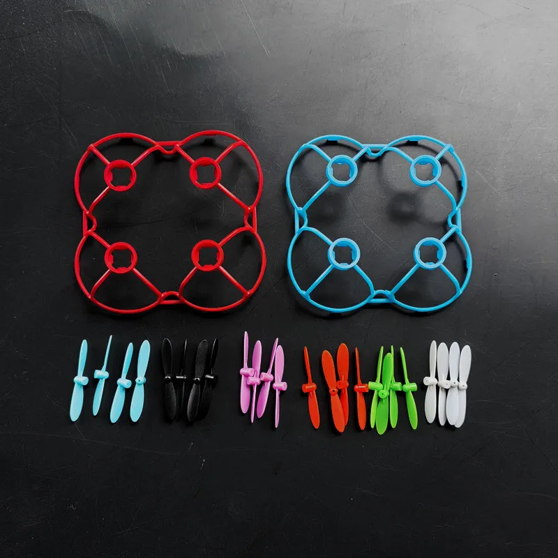 6Sets Blades with 2pcs Propeller Protective Covers Guards for CX-10 CX-10A CX-10C CX-10W Mini RC Quadcopter Drone Toys