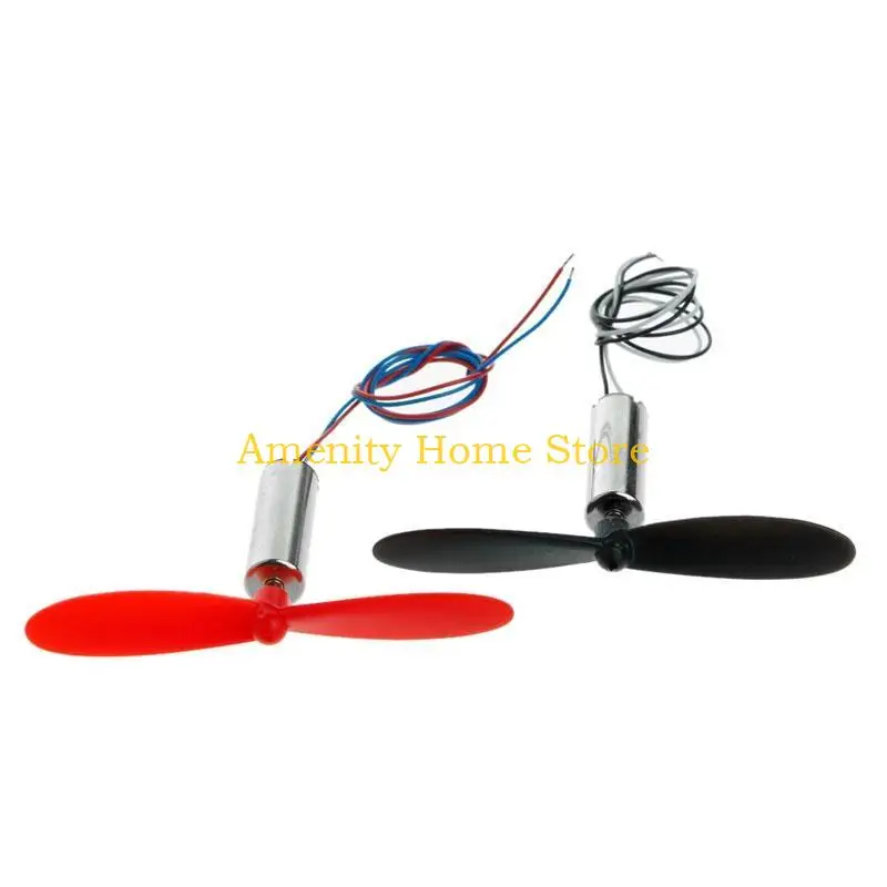 F26C 1 Pair for DC 3.7V 720 Mini Model Helicopter Coreless Motor Propeller Great Torq