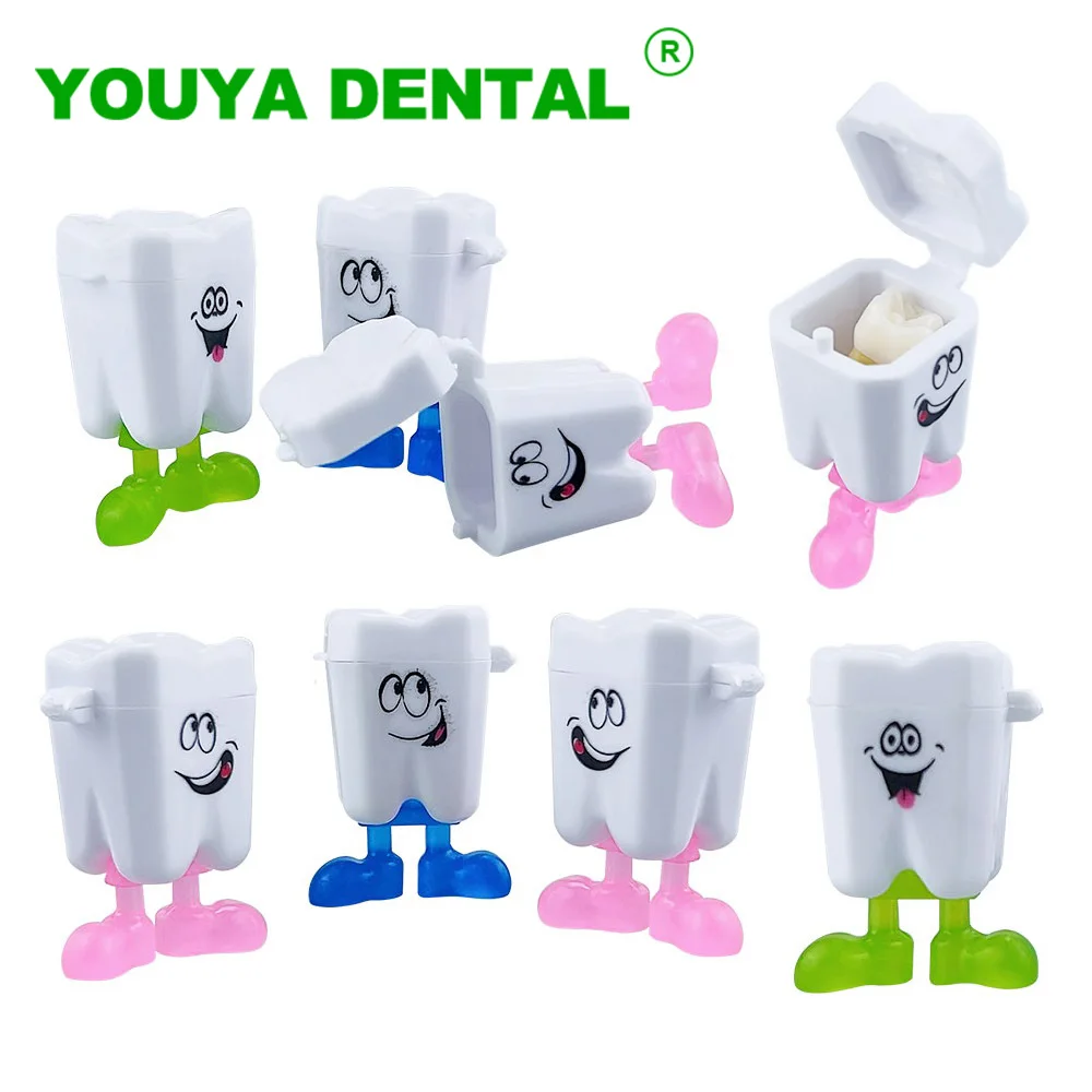 100pcs Baby Tooth Box Tooth Shape Kids Milk Teeth Storage Boxes Children'S Souvenir Save Organizer Container Newborn Gift Box