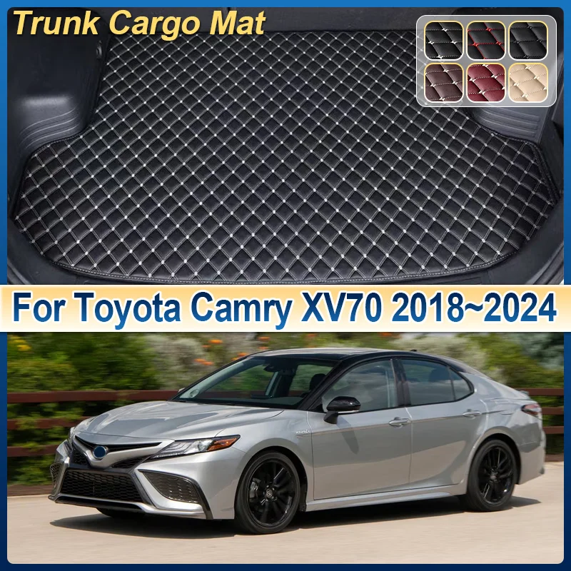 

Коврики в багажник автомобиля для Toyota Camry XV70 2018 ~ 2024 2020, противогрязные накладки, грузовой лоток, коврик для багажника, подушка для хранения, ковер, автоаксессуары
