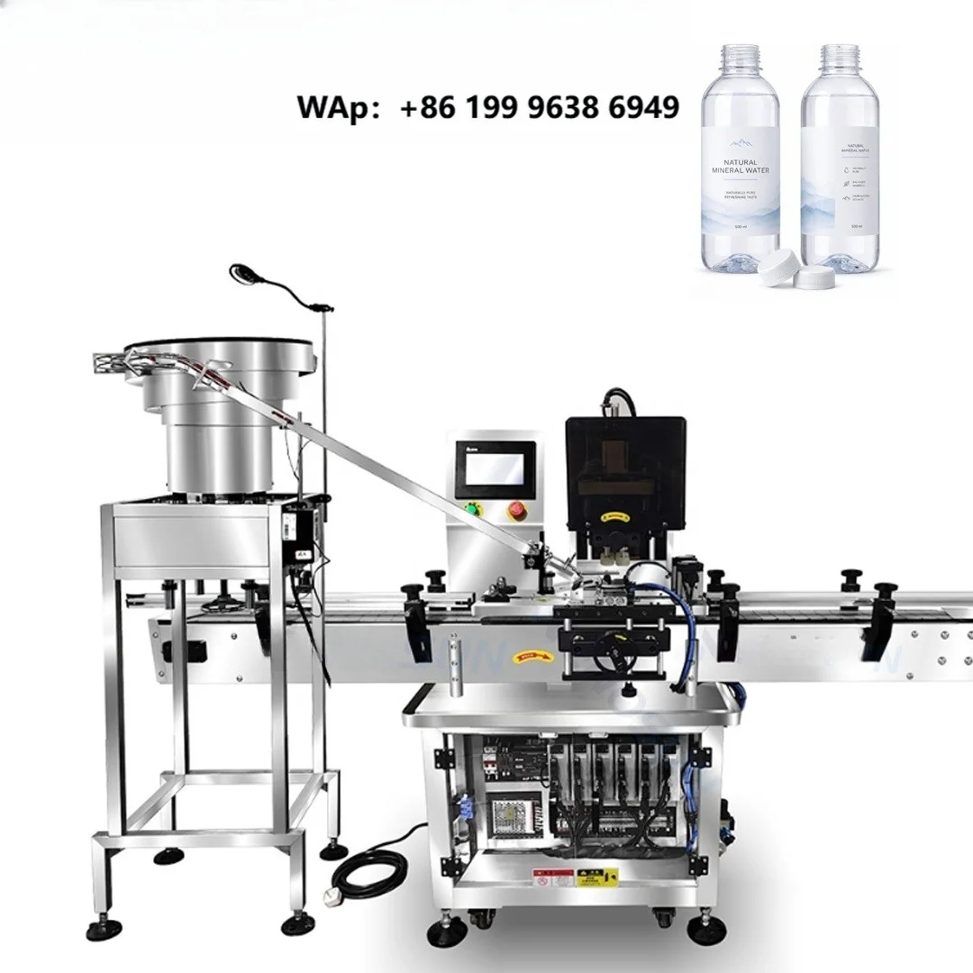 NENOSUN Automatic High Speed Torque Control Servo Screw Capping Machine Matching Cap Lid Sorting & Feeding Machine