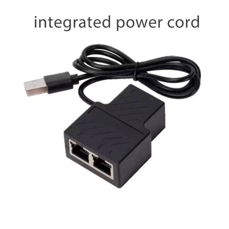 RJ45 Splitter 1‑in 2‑out Dual Female Ethernet Adapter, Cat5e Cat6 Compatible 100Mbps LAN Connector for Home Office Network