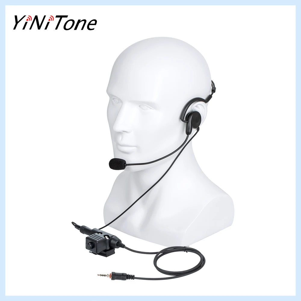 

Ham Radio 7.1mm bone conduction Headset Microphone with U94 PTT For Yaesu Vertex VX-6R VX-7R FT-270R