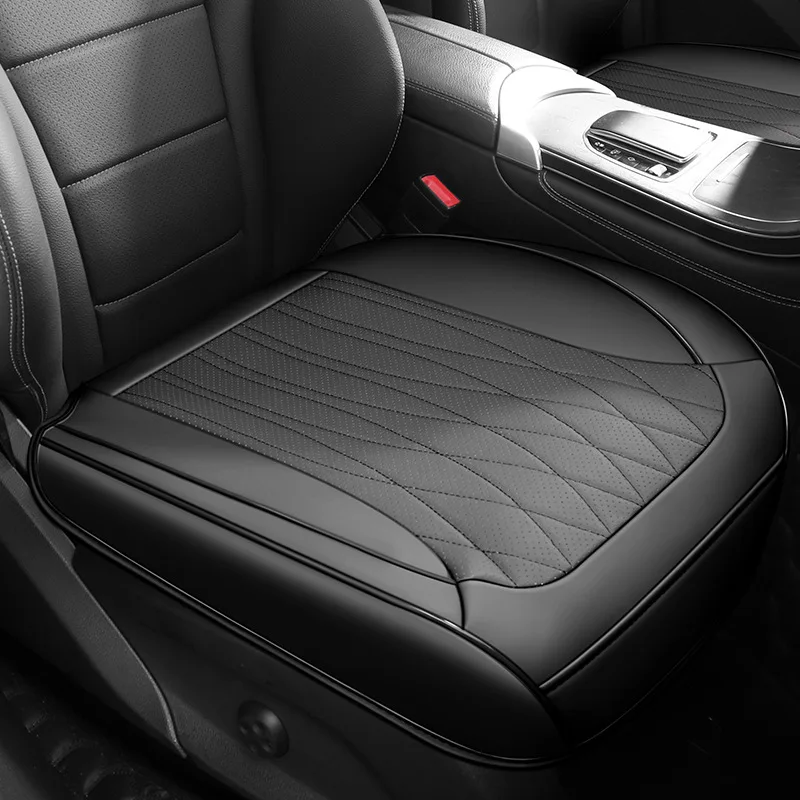 Universal Leather Front Car Seat Cover Anti-Slip and Full Wrap Driver Car Seat Protectors with Storage Pocket Luxury Waterproof