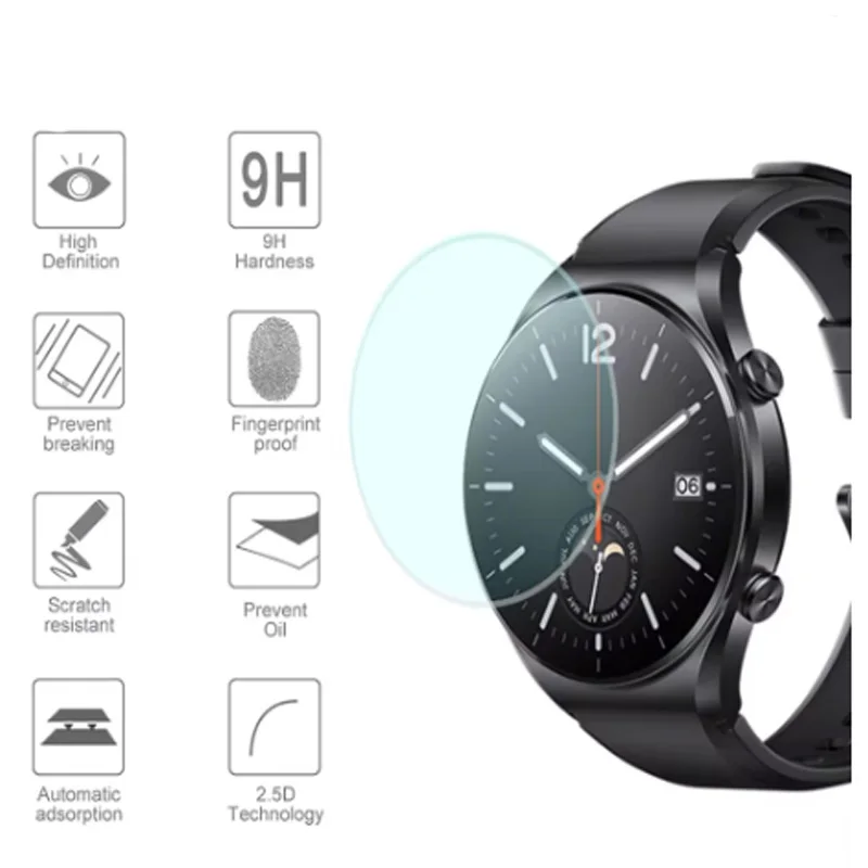 HD Screen Protectors Anti-scratch Film 9H HD Tempered Glass For Xiaomi Watch S1 Pro Solar Color 2 S2 42 46mm Amazfit GTR 4 LS05