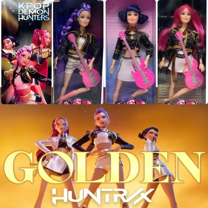 2025 HUNTR/X K-pop Demon Hunters Personaggio altamente restauro Giocattoli in vinile Rumi/Mira/Zoey Regali di compleanno a sorpresa ideali per ragazze