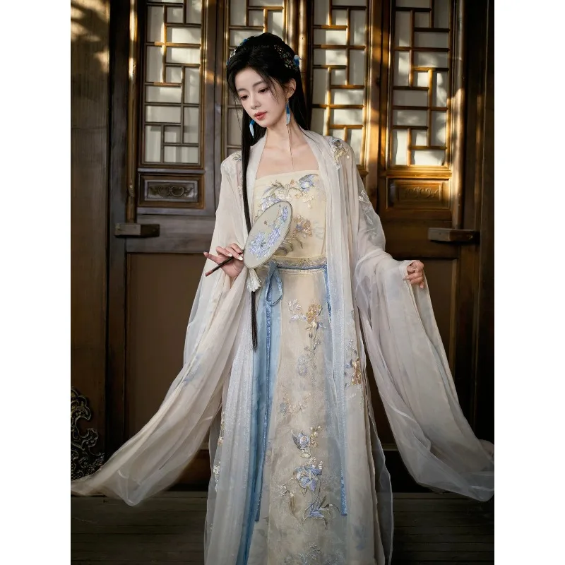 Spring Song Style Hanfu Set Heavy Embroidery The Legend of Moon Scale Qi Ji Chen Duling Same Style