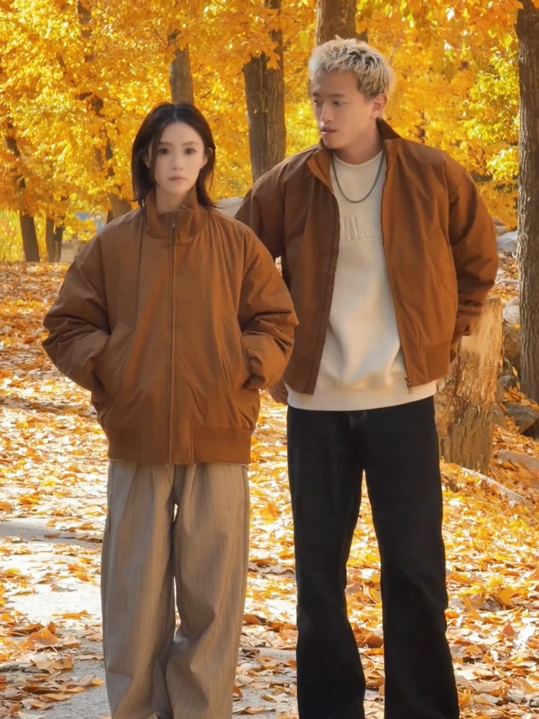 

American Sle Boxy Wide Cotton Jaet Men's Autumn Winter Bomber Workwear Stand Collar Couple's Jaet Youth Casual Faion