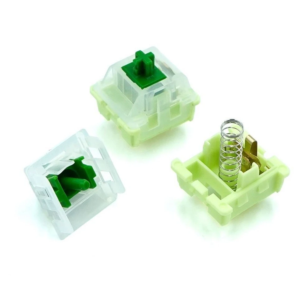 3 Pin Matcha Green Linear Keyboard Switch 45g Mechanical keyboard Custom Switches Transparent cover Manufacturer Lubrication