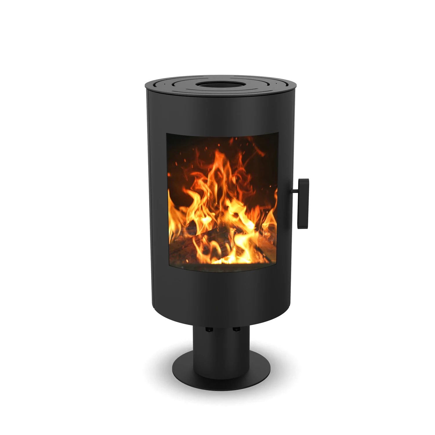 R0703A Easy Clean Round Living Room Freestanding Environmental Home Wood Burning Stove Firewood Fireplace Wood Heater Indoor