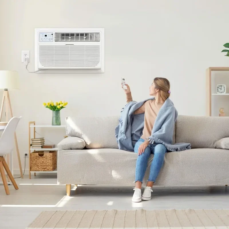 Condizionatore d'aria con funzione di riscaldamento e deumidificatore supplementare, Wall AC per soggiorno silenzioso, AC ad alta efficienza con telecomando