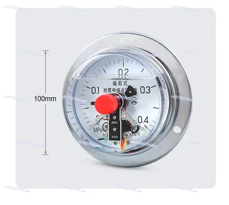 

YNXC100ZT 0.4MPa Seismic Electric Contact Pressure Gauge Axial Panel Oil Pressure Electric Contact Pressure Gauge