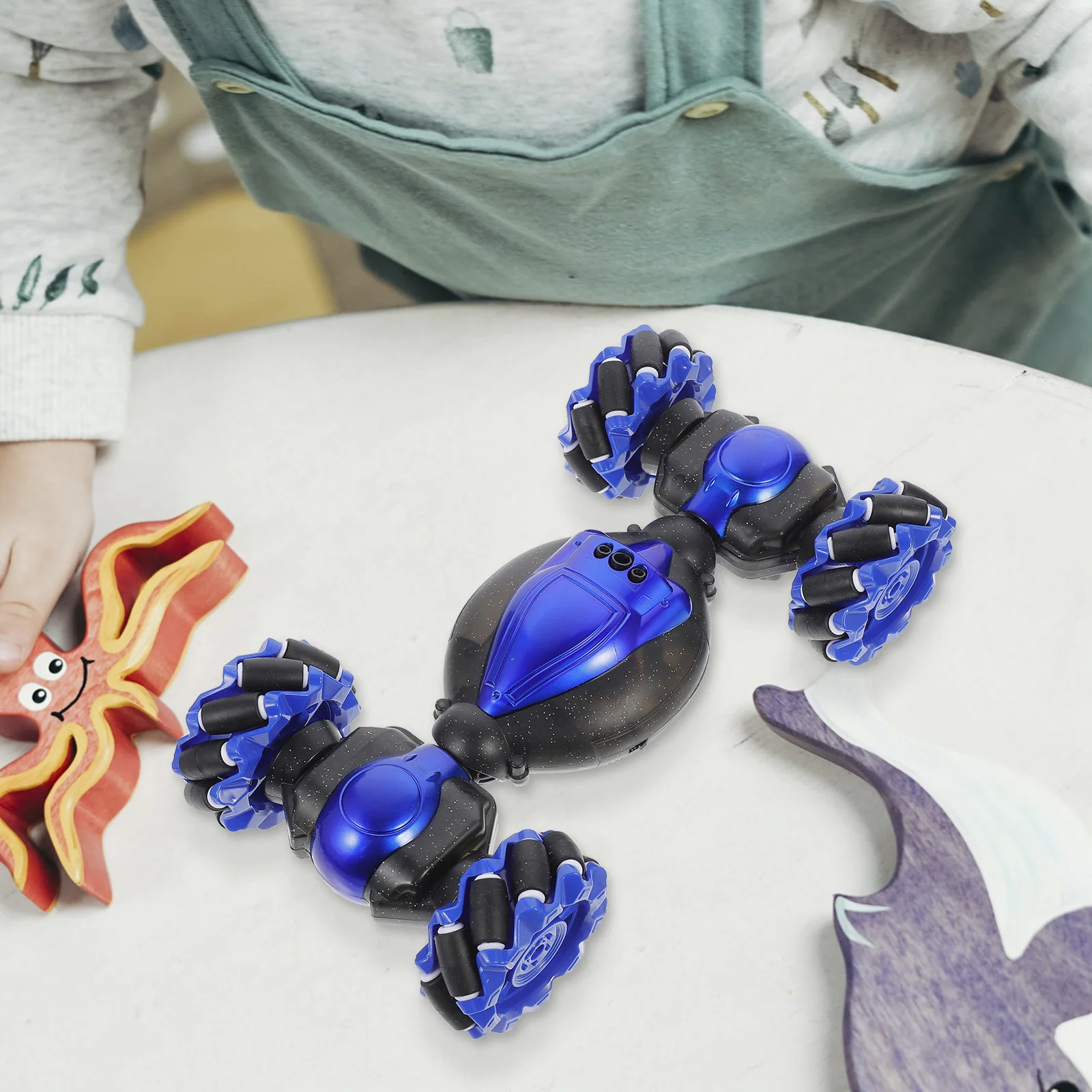 1Set Mini Geste Induktion Rc Stunt Auto Geländewagen Blau Universal Rad Fernbedienung Fern Zufällige Griff farbe