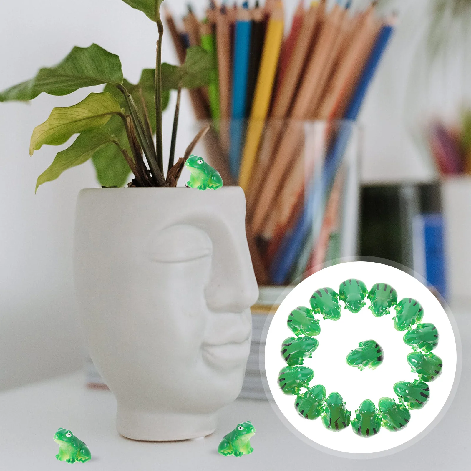

15pcs Resin Mini Decor For Garden Landscape Micro Scene Ornament Lovely Frogs Ornament Frogs Pet Accessory