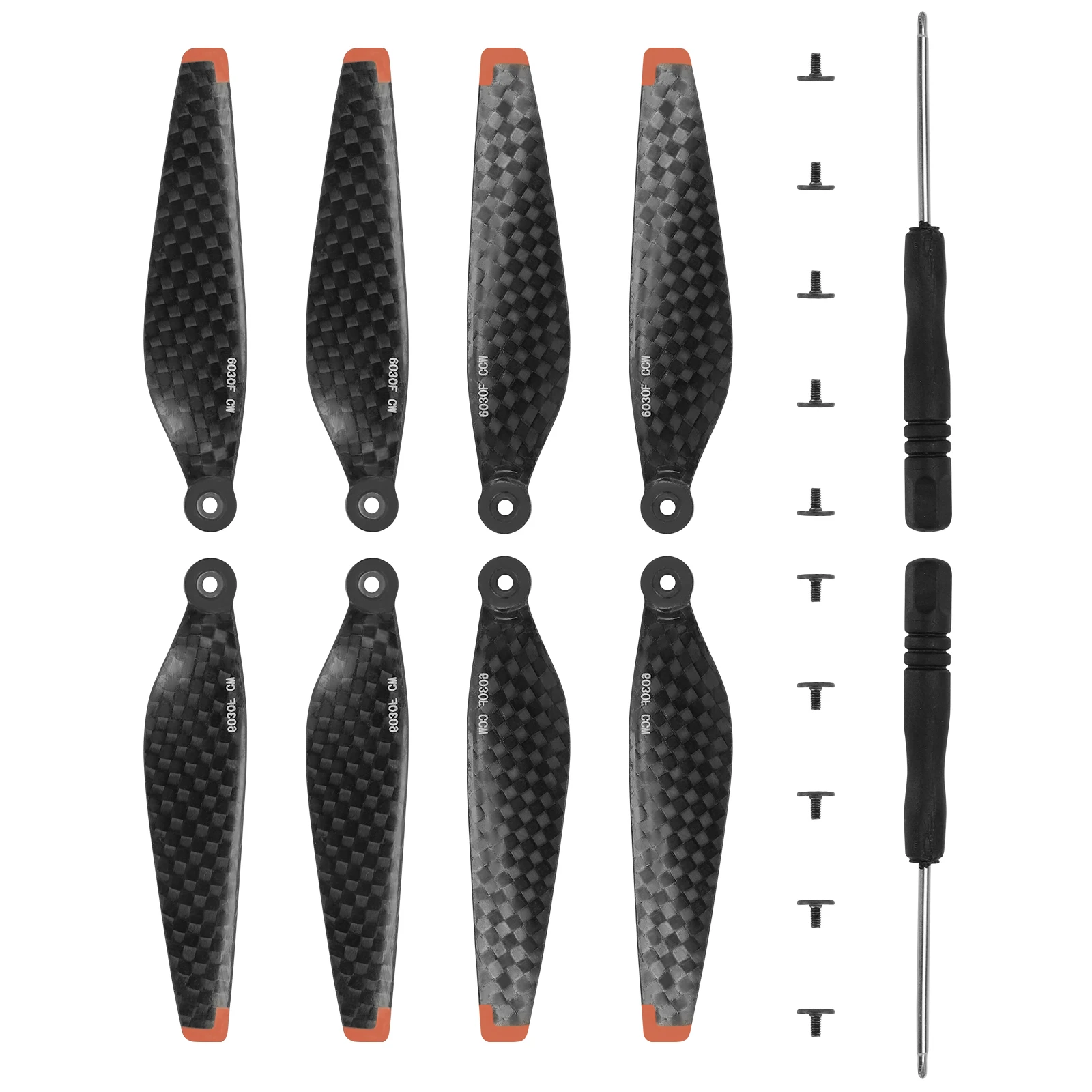 Carbon Fiber Propellers Blades For DJI Mini 3 4 Pro With Screw Screwdriver Drone Professional Replacement Drone Accessories