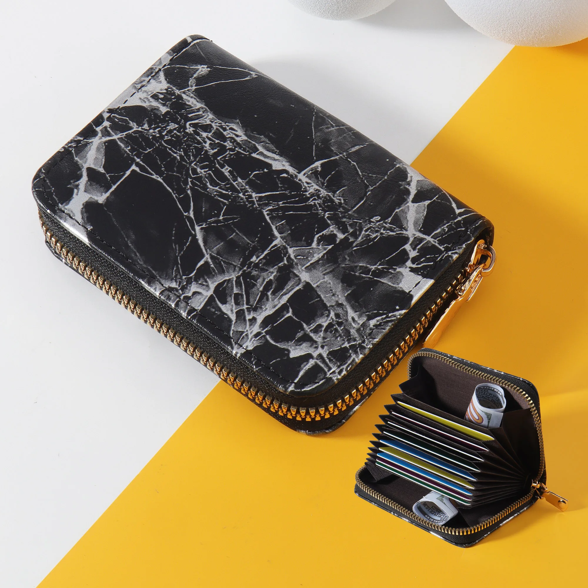 

Новый Модный женский кошелек для кредитных карт, кошелек для монет на молнии, Женский держатель на молнии