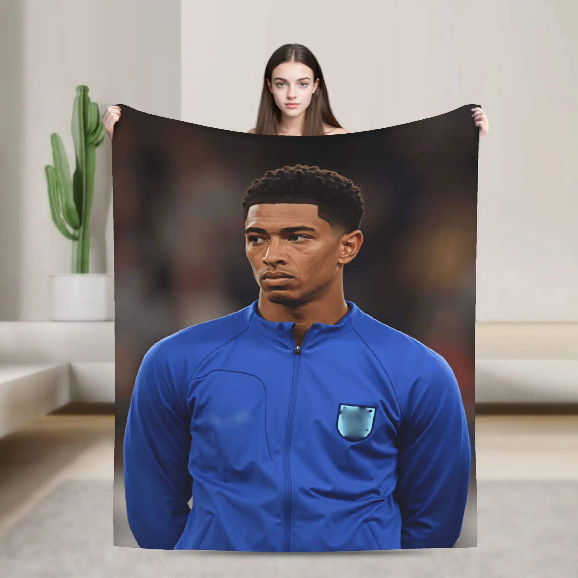 Football J-Jude B-Bellinghams Blanket Warm  Throw Blanket Winter Girls Living Room Camping Bedspread