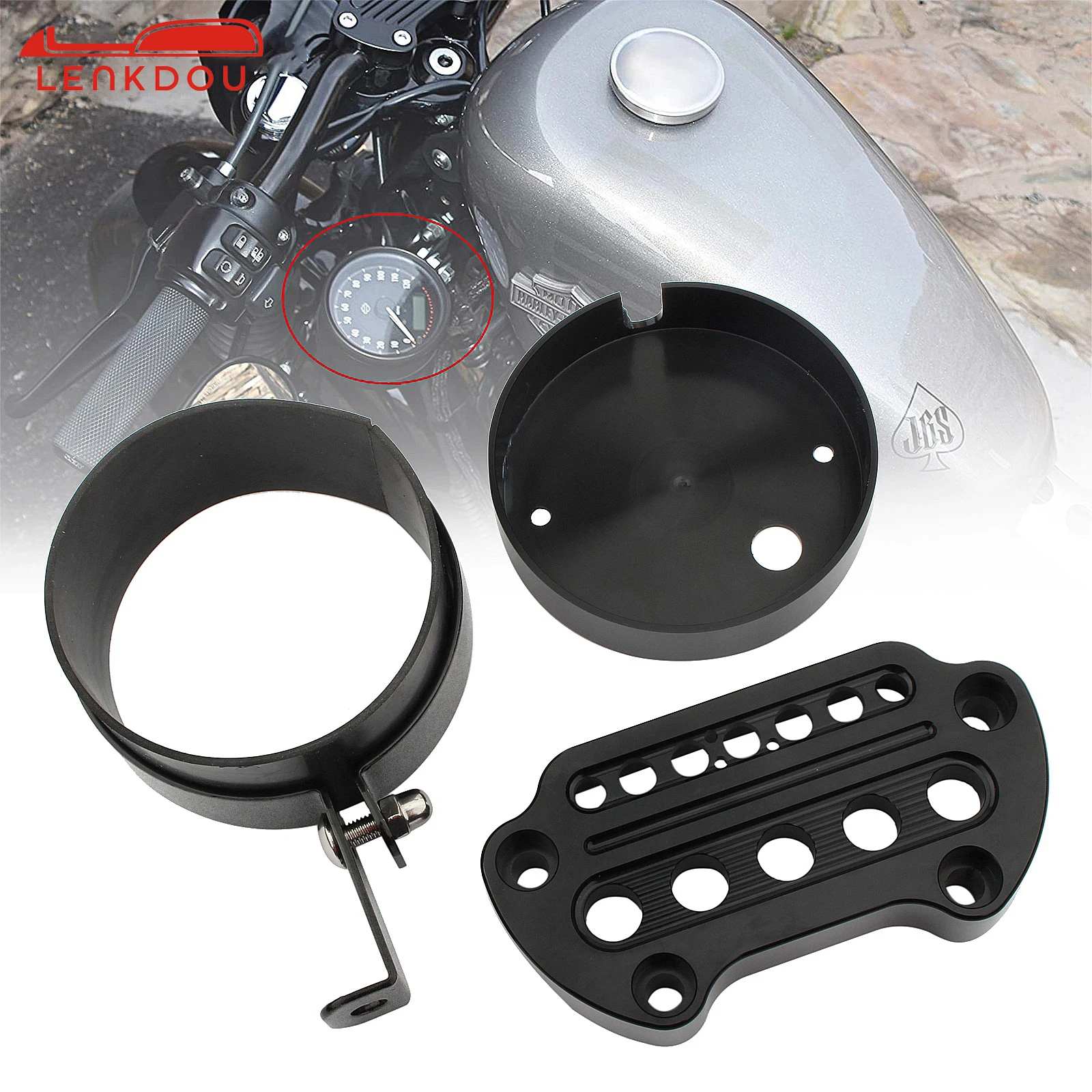 Motorcycle Side Mount Speedometer Bracket Housing Relocation Cover For Harley Sportster XL 883 1220 Forty-Eight 72 1993-2020