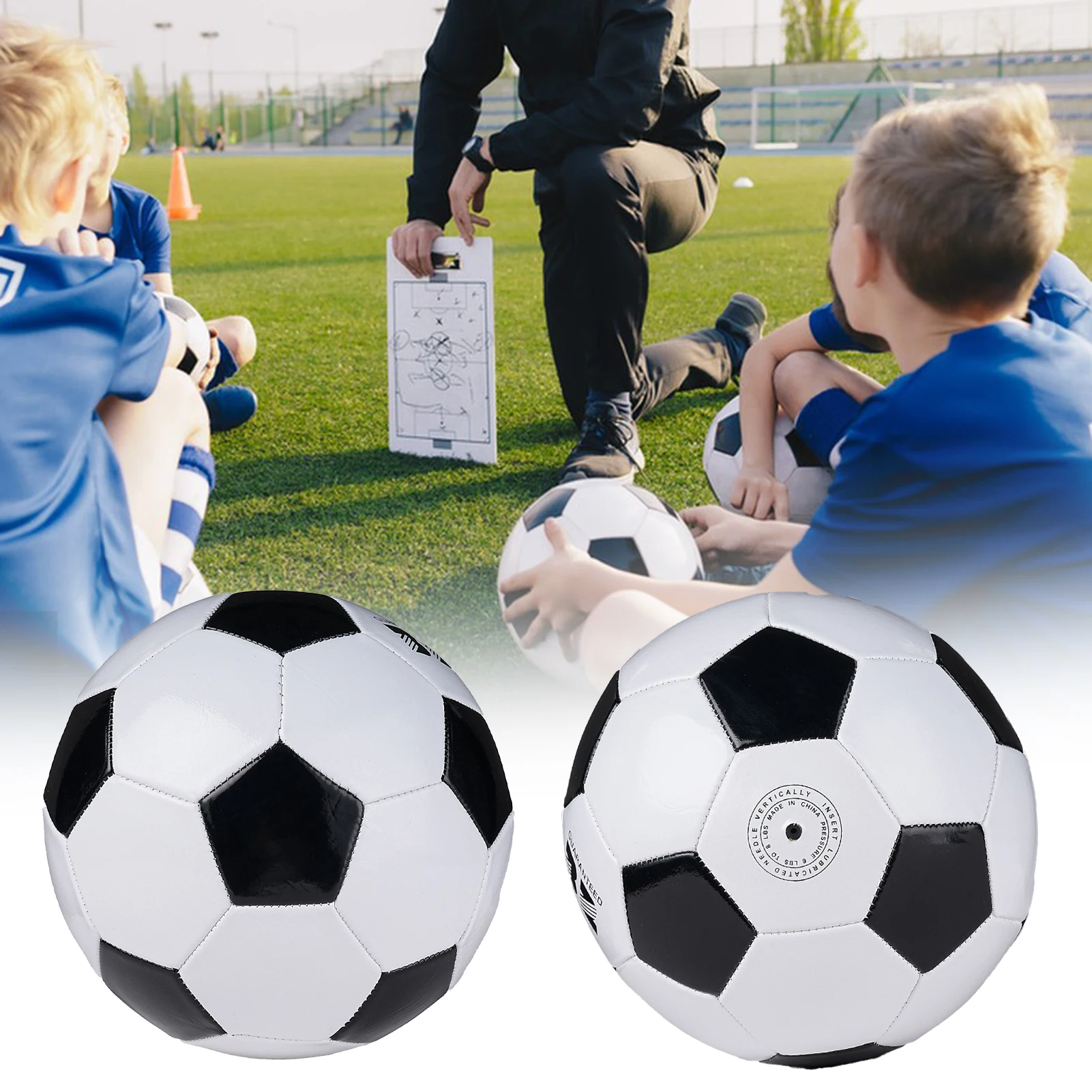 Children's Football Wear-Resistant Anti-Pressure Sturdy Resistant Football for Indoor Outdoor Competition Balls Size 2/3/4/5