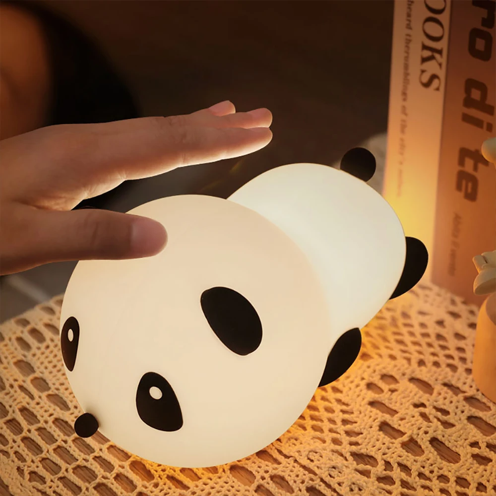 Cartoon Silicone Lamp Bedroom Bedside Lamp Touch Lamp USB Reading Lamp Children's Gift Night Lights