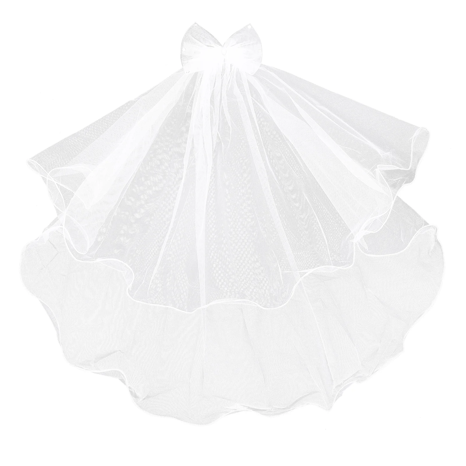 Voile diadème de mariage pour filles, bandes de sauna, double couche, confortable, décoration en coton pour la mariée