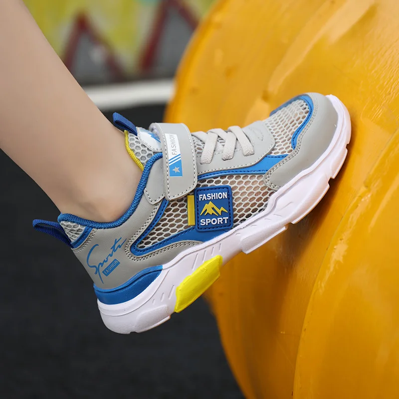 

Lace-up children sport shoes firm wrapping, stable fit, wear-resistant sneakers for school sports and outdoor activities