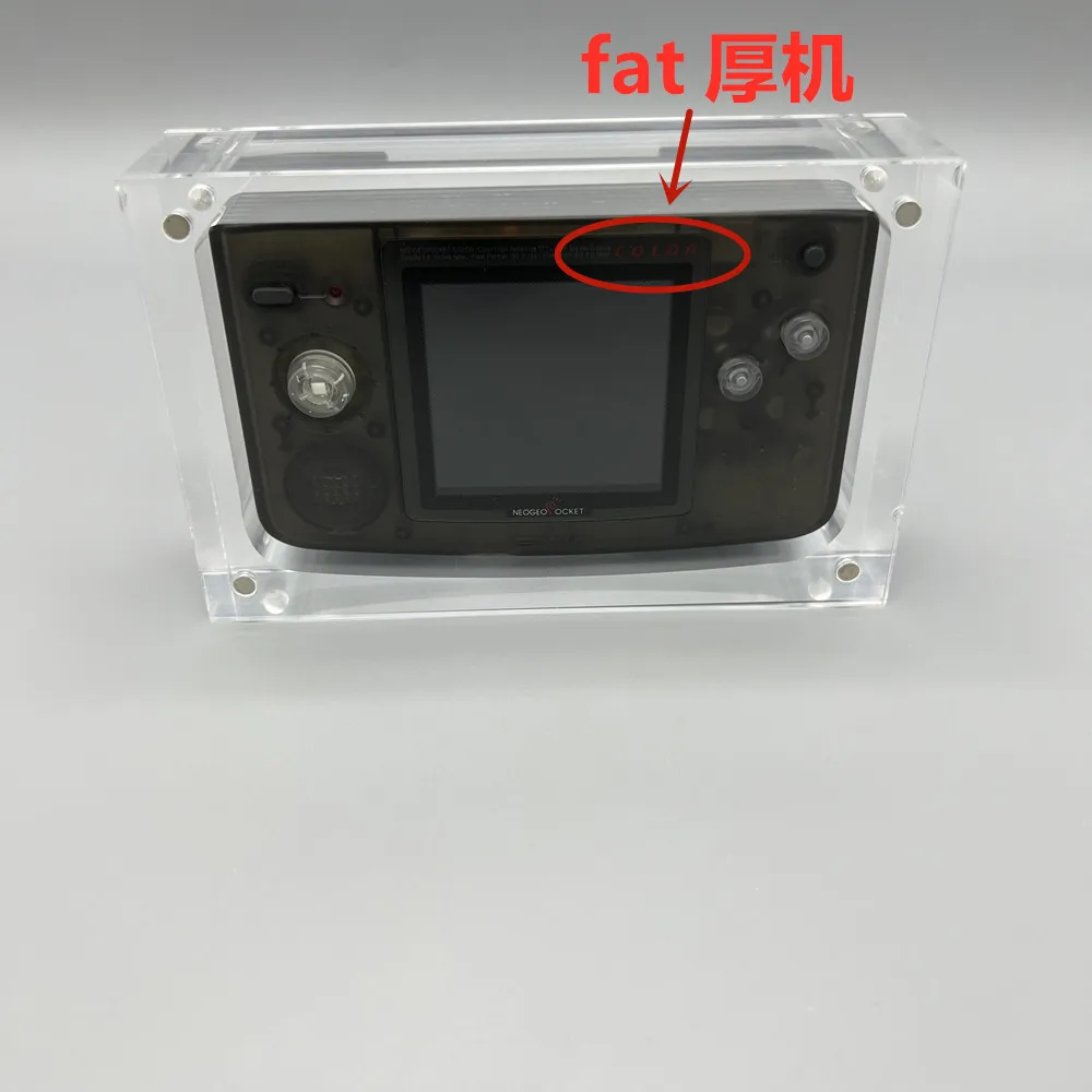 Caja de almacenamiento de consola de cubierta magnética acrílica de alta transparencia para Neo Geo Pocket Color NGPC