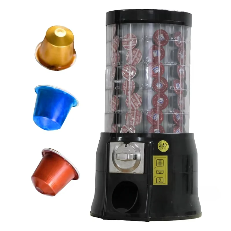 Coffee Capsule Machine Toys Candy Bouncy Ball Vending Machine Gacha Candy and Toy Plastic Gumball Machine