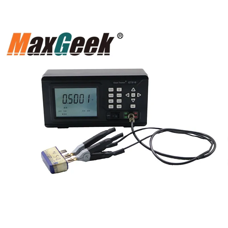 Maxgeek ET512 10uohm-2Mohm Portable DC Low Resistance Tester with 5-inch LCD Screen for Automated Testing（Model optional）