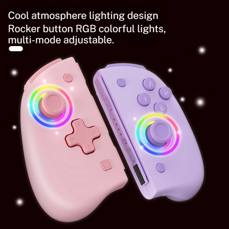 Candy Pop GamePad for Switch / Turbo Auto-fire One button to wake up Six-axis somatosensory Colorful RGB Light E-sports Games