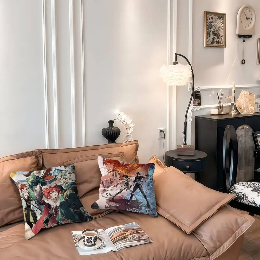 

Наволочка W-Wuthering Waves GameS Съемный моющийся чехол для подушки – всесезонный мягкий лен