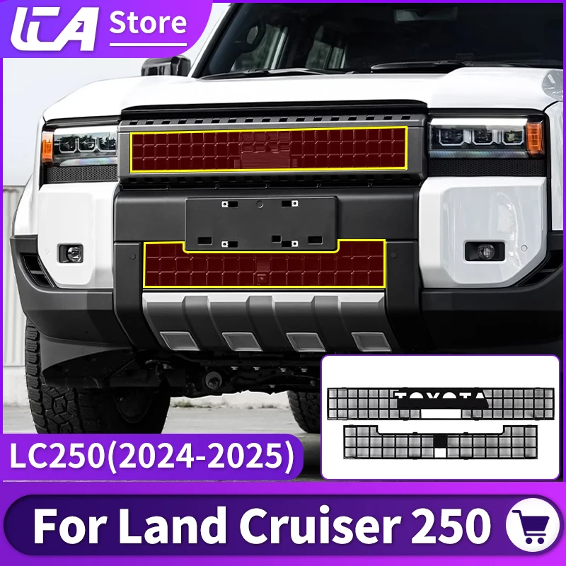 For Toyota Land Cruiser 250 2024 2025 1958 Prado LC250 FJ250 Front Grill Anti-mosquito Sand-Proof Stone Net Exterior Accessories