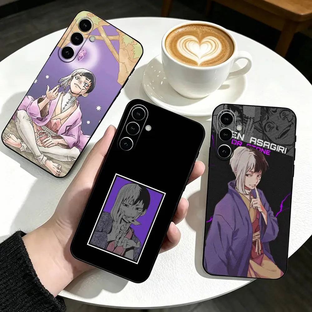 Anime Dr STONE Asagiri Gen   Phone Case For Samsung Galaxy A73,A72,A71,A70,A53,A52,A51,Others Soft Black Cover