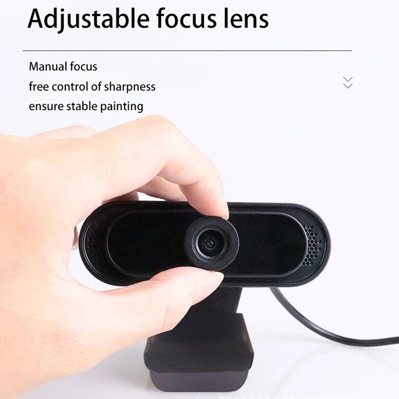 Full HD 4K Webcam Manual Focus Computer Camera with Microphone for Laptop PC USB Plug and Play Web Camera for Streaming Video