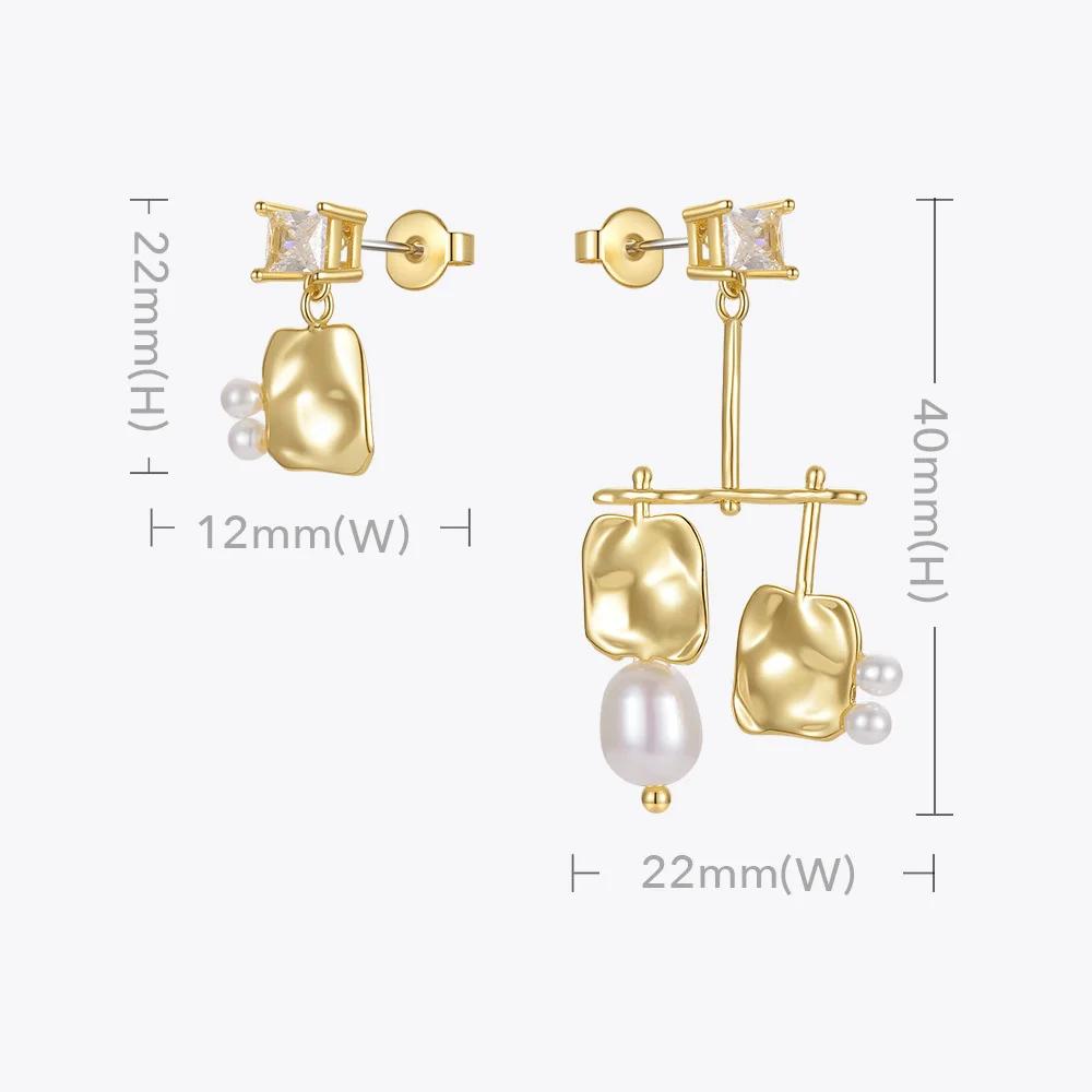 ENFASHION غير النظامية انخفاض القرط للنساء اللؤلؤ الطبيعي استرخى القرط 2021 زفاف خاص Kolczyki مجوهرات الأزياء E 211233 #5