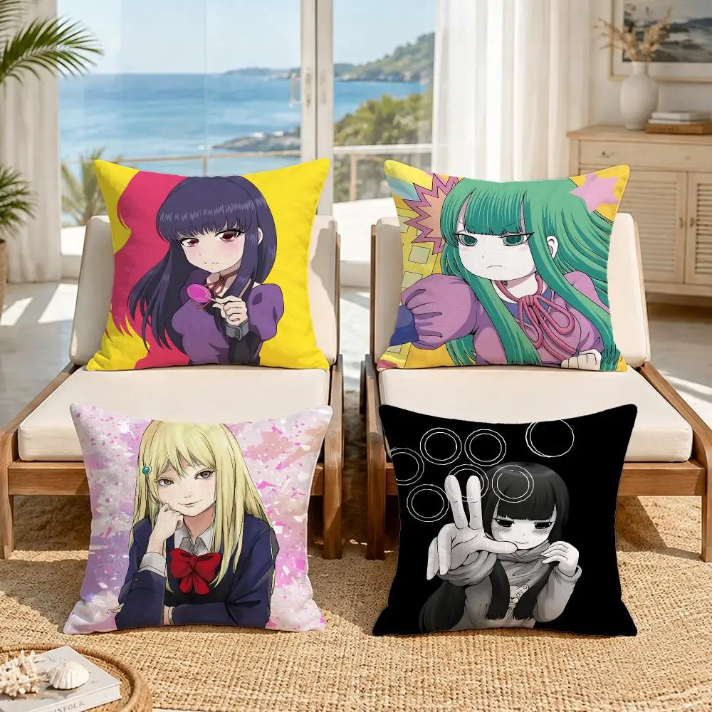 Anime High Score Girl Cushion Cover Soft Pillow Cover Two‑Side Printing Throw Pillow Case for Sofa Pillowcase Home Decoration