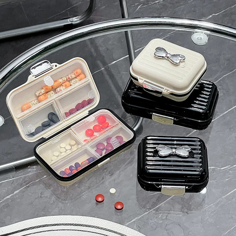 

Портативный органайзер для таблеток — мини-футляр для путешествий с 3-дневными отделениями и съемным дозатором для ежедневных домов