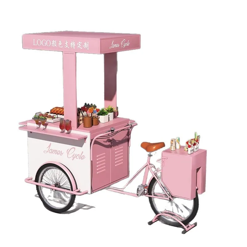 

Night market mobile sausage stall trolley table mobile special human dining car
