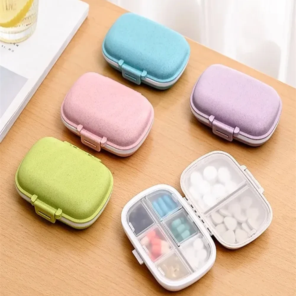 Mini Portable 8 Grids Pill Box Tablet Storage Container Travel Medicine Organizer Daily Drug Dispenser Food Grade Materials Case