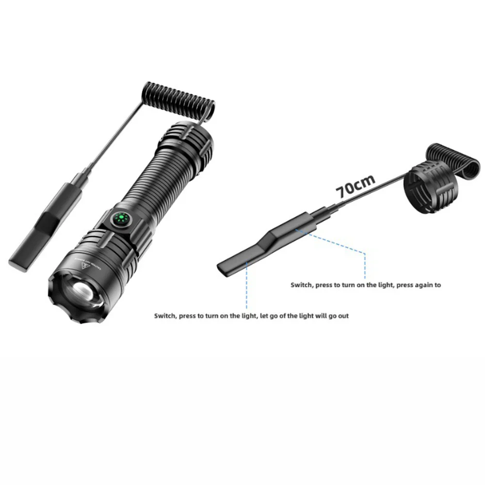 LED Tactical Flashlight 1500 Lumens 1100M Beam Range Military Rechargeable Self Defense Led Lighting Torchs