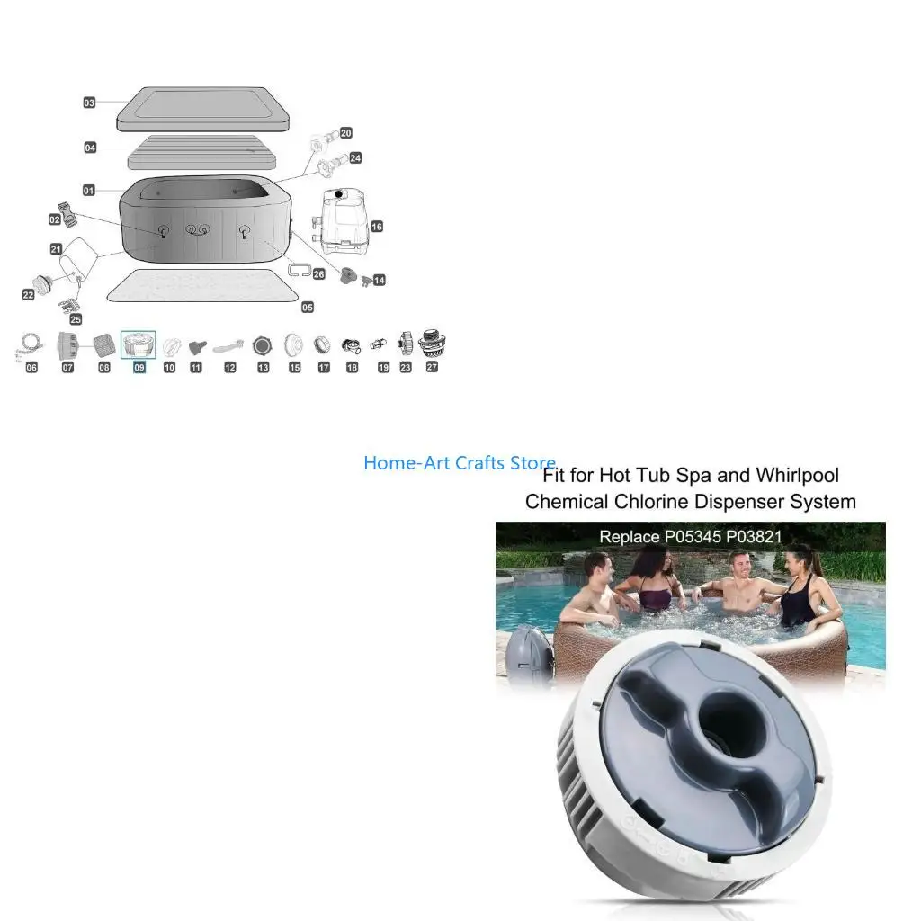 

Y3NA Conveniently Garden Power Tools Accessories Durable Compatible for P05345 P03821 Connection Chlorine Dispenser