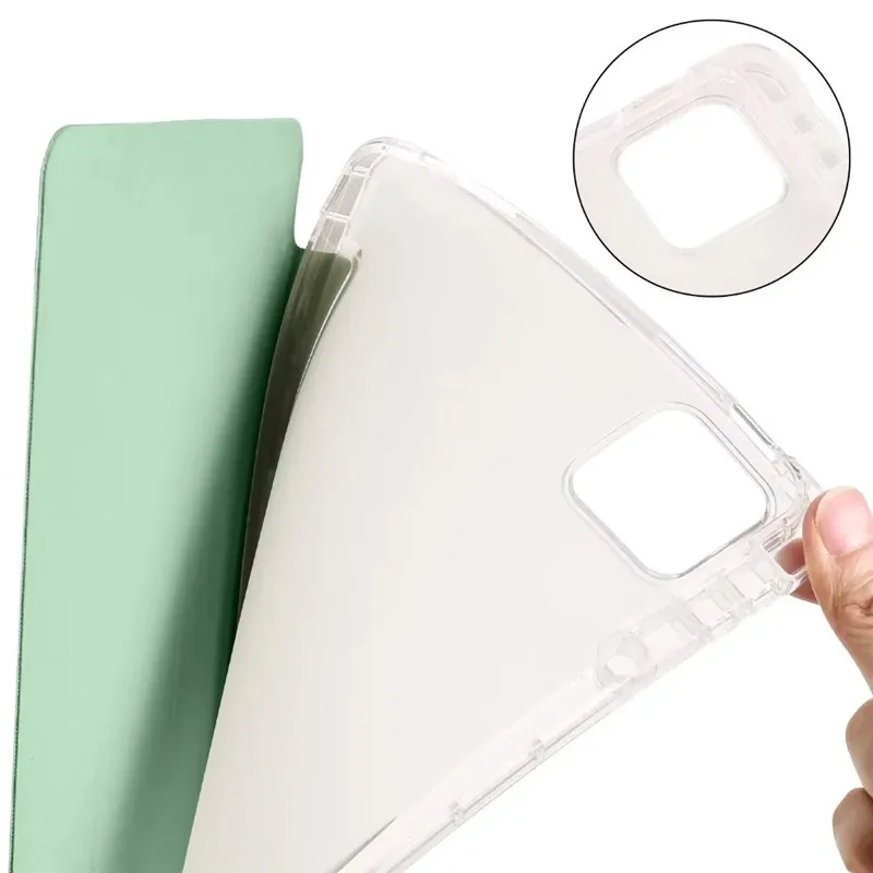 Capa inteligente transparente de TPU macio para Xiaomi Pad 7 Ultra 2025 capa de 14 polegadas com suporte para lápis